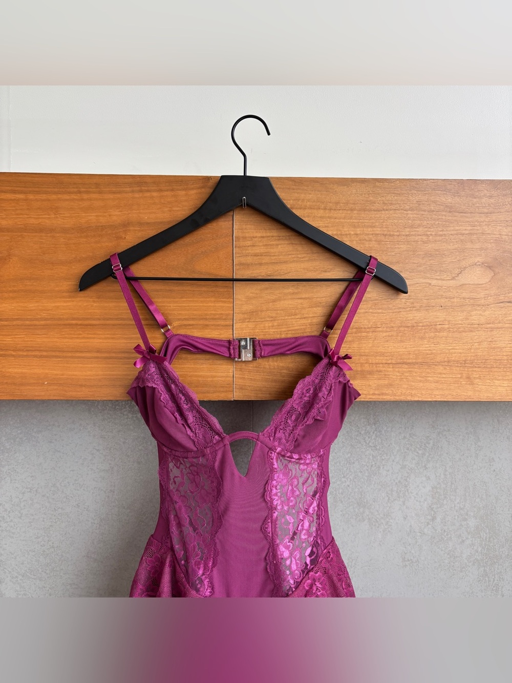 Outcast Purple Lace Ruffle Mini Dress, Size M - Picture 3 of 11